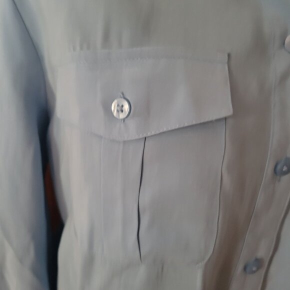 Chicos Light Blue Button-Down Long Sleeve Blouse Size 0 Small Womens - Picture 5 of 7